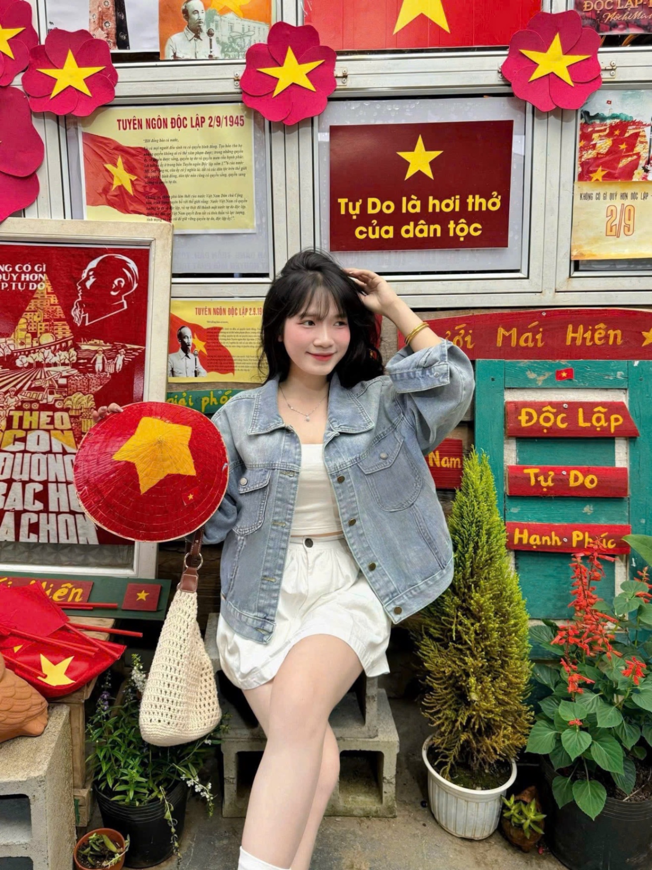 ANU276 - ÁO KHOÁC BÒ NỮ XANH NHẠT 2 NẮP TÚI