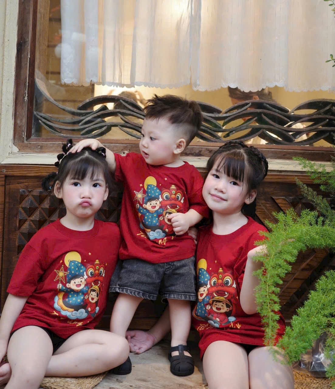 AB780 - ÁO PHÔNG BÉ ĐỎ TẾT TRUNG THU