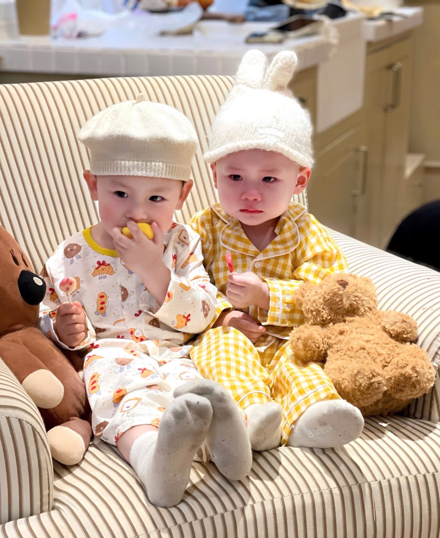 G730 - SET 2 BỘ BÉ PYJAMA DÀI TAY HOẠ TIẾT CÚN