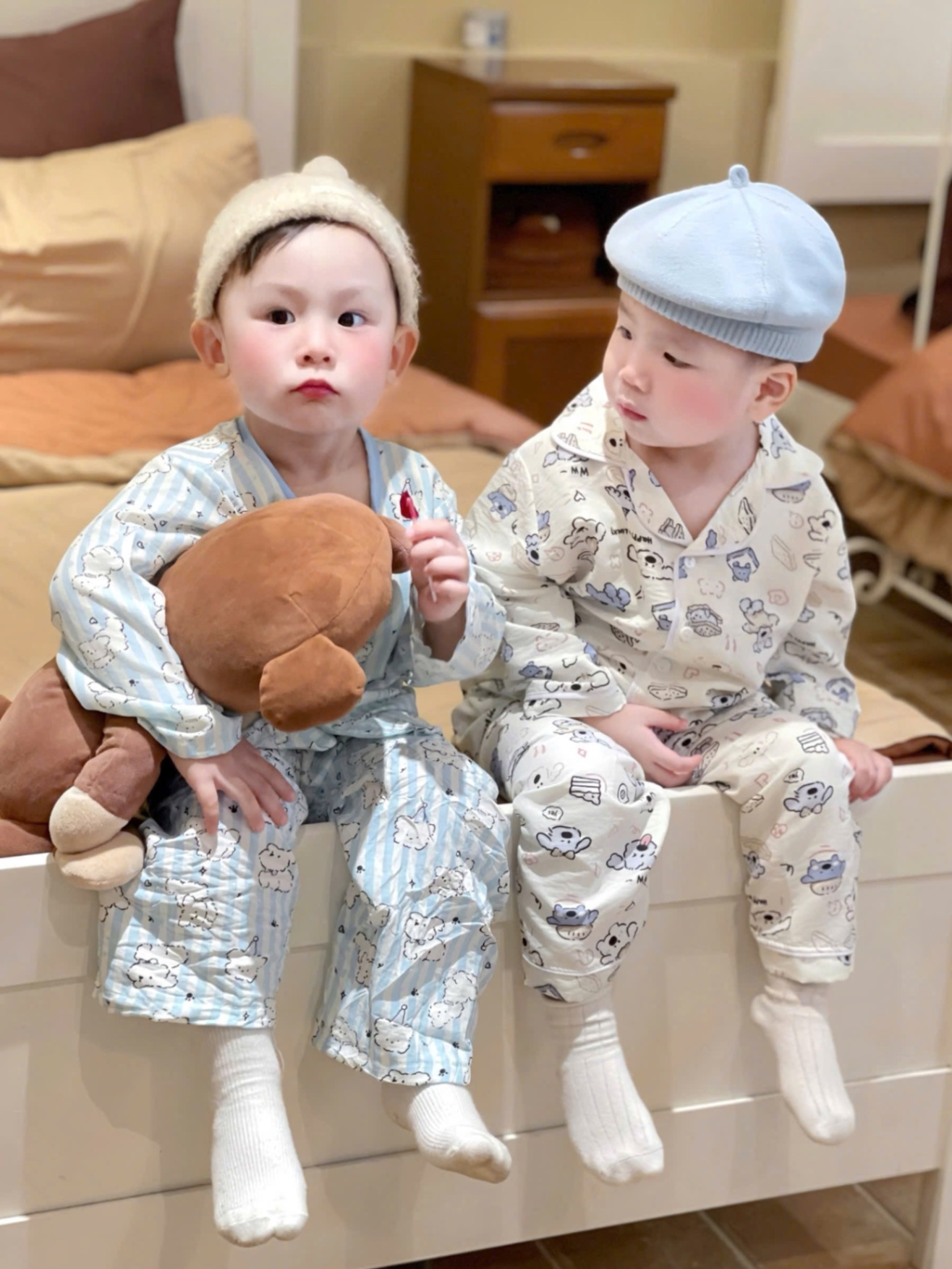 G730 - SET 2 BỘ BÉ PYJAMA DÀI TAY HOẠ TIẾT CÚN