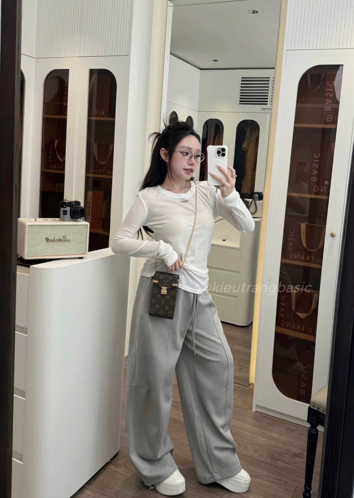 QNU623 - QUẦN MÌ NỈ BAGGY SUÔNG RÚT GẤU M406