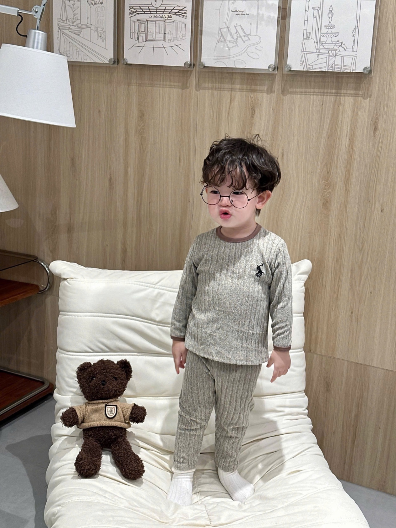 T911 - SET 2 BỘ BÉ TRAI ĐŨA LÔNG DÀI TAY KỊ SĨ CỔ VIỀN