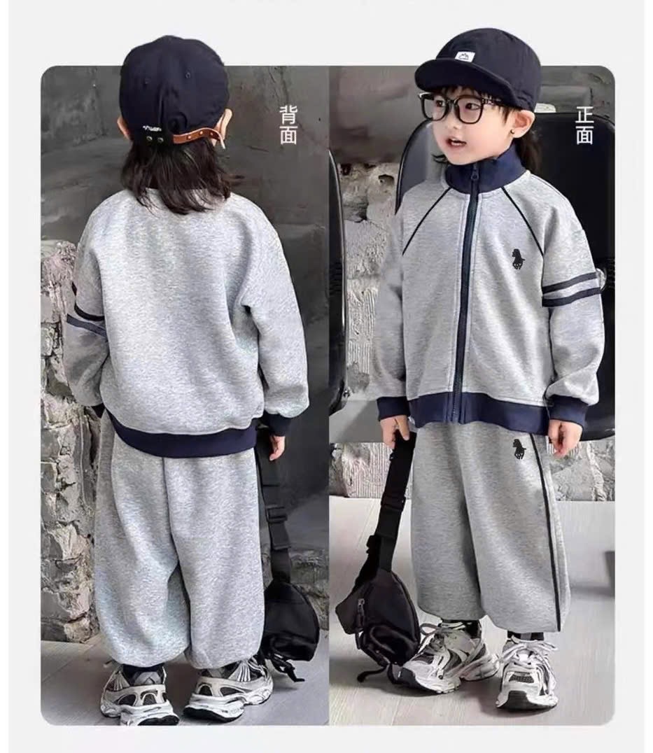 T918 - BỘ NỈ DƯ KHOÁ BÉ TRAI SIZE ĐẠI GHI PHỐI THAN KỊ SĨ