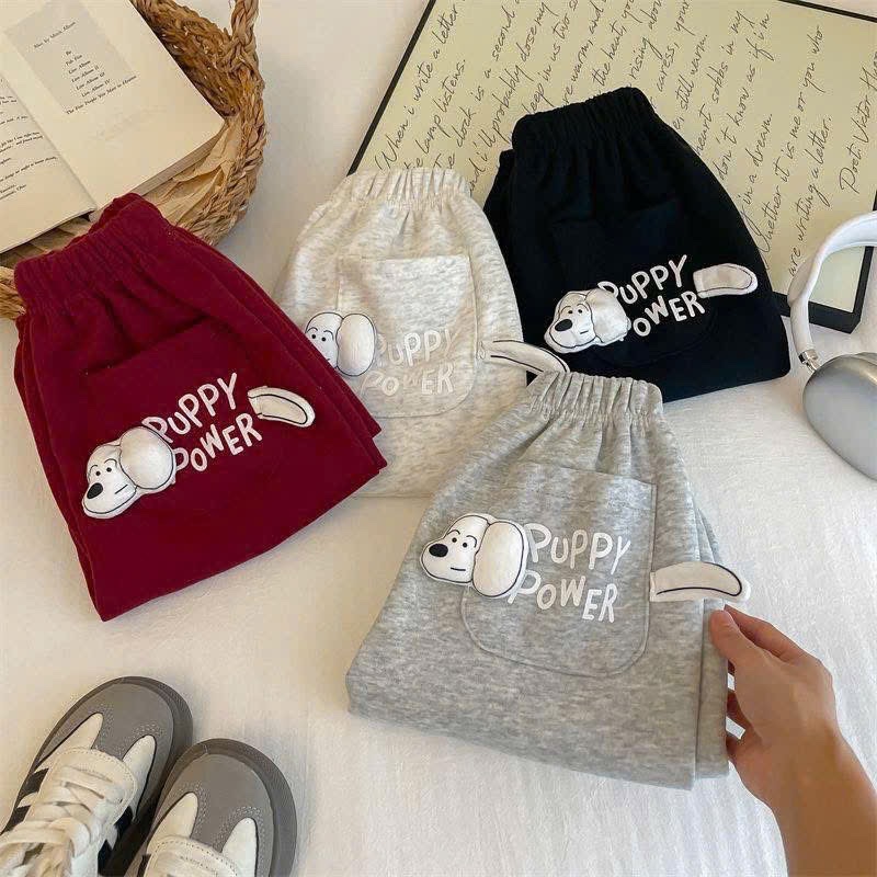 QB332 - SET 2 QUẦN NỈ BÉ TRAI TÚI PUPPY