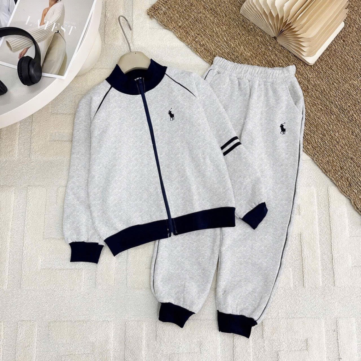 T918 - BỘ NỈ DƯ KHOÁ BÉ TRAI SIZE ĐẠI GHI PHỐI THAN KỊ SĨ