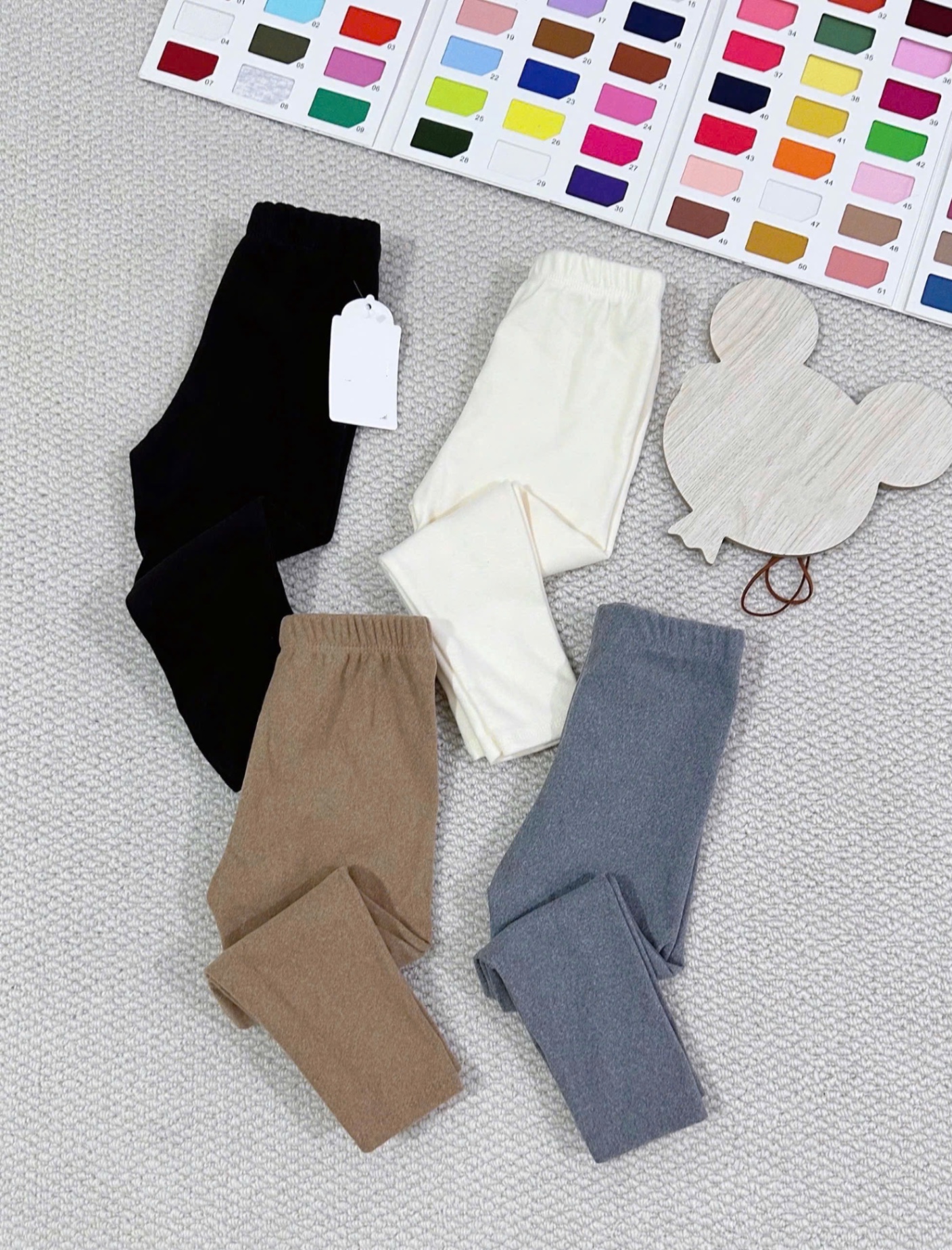 QB333 - SET 4 QUẦN BÉ GÁI ZIP LÔNG đen nâu xám be