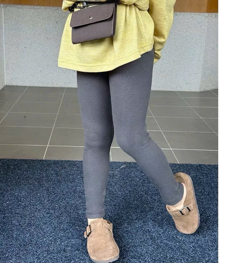 QB333 - SET 4 QUẦN BÉ GÁI ZIP LÔNG đen nâu xám be