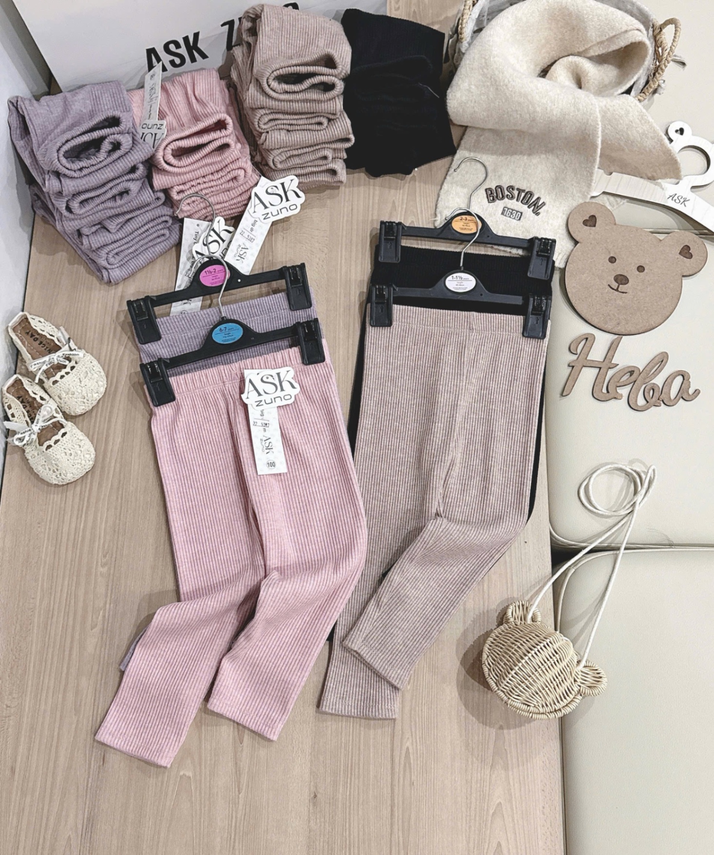QB334 - SET 2 QUẦN BÉ GÁI LEGGING LEN TĂM LOẠI ĐẸP