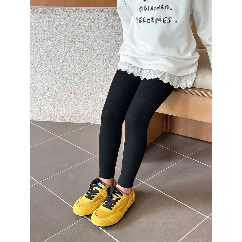 QB333 - SET 4 QUẦN BÉ GÁI ZIP LÔNG đen nâu xám be