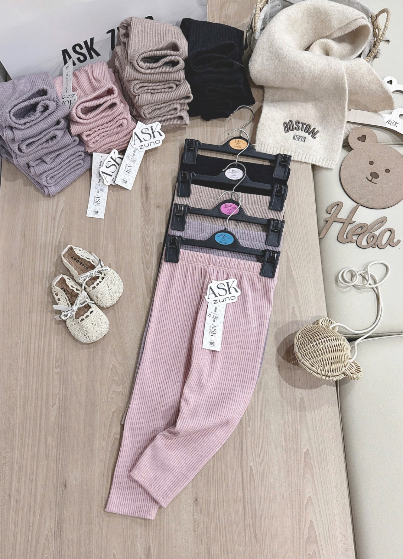 QB334 - SET 2 QUẦN BÉ GÁI LEGGING LEN TĂM LOẠI ĐẸP