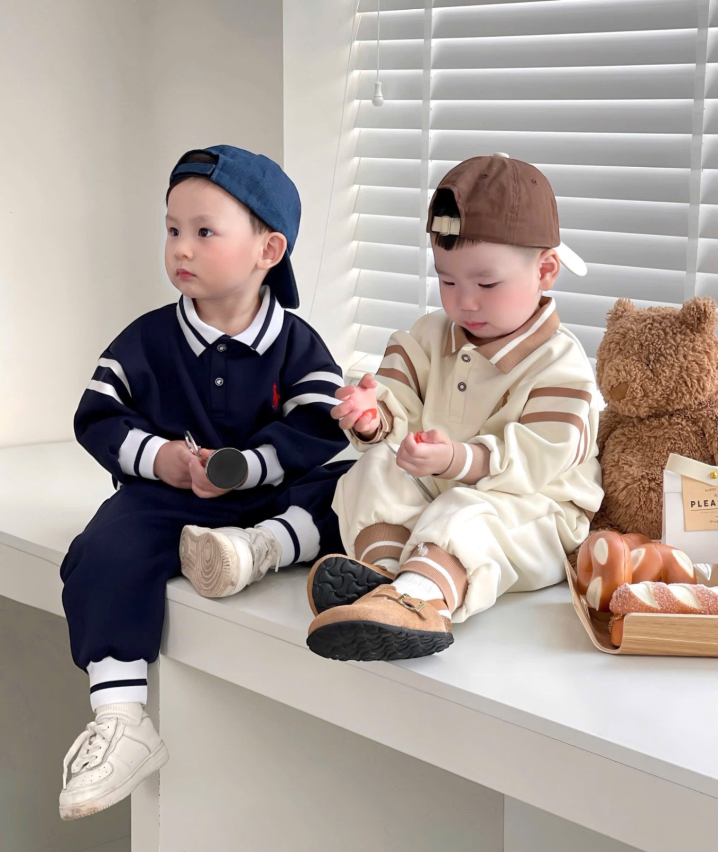 T933 - BỘ NỈ BÉ TRAI HAIDA CỔ POLO VIỀN THÊU KỊ SĨ
