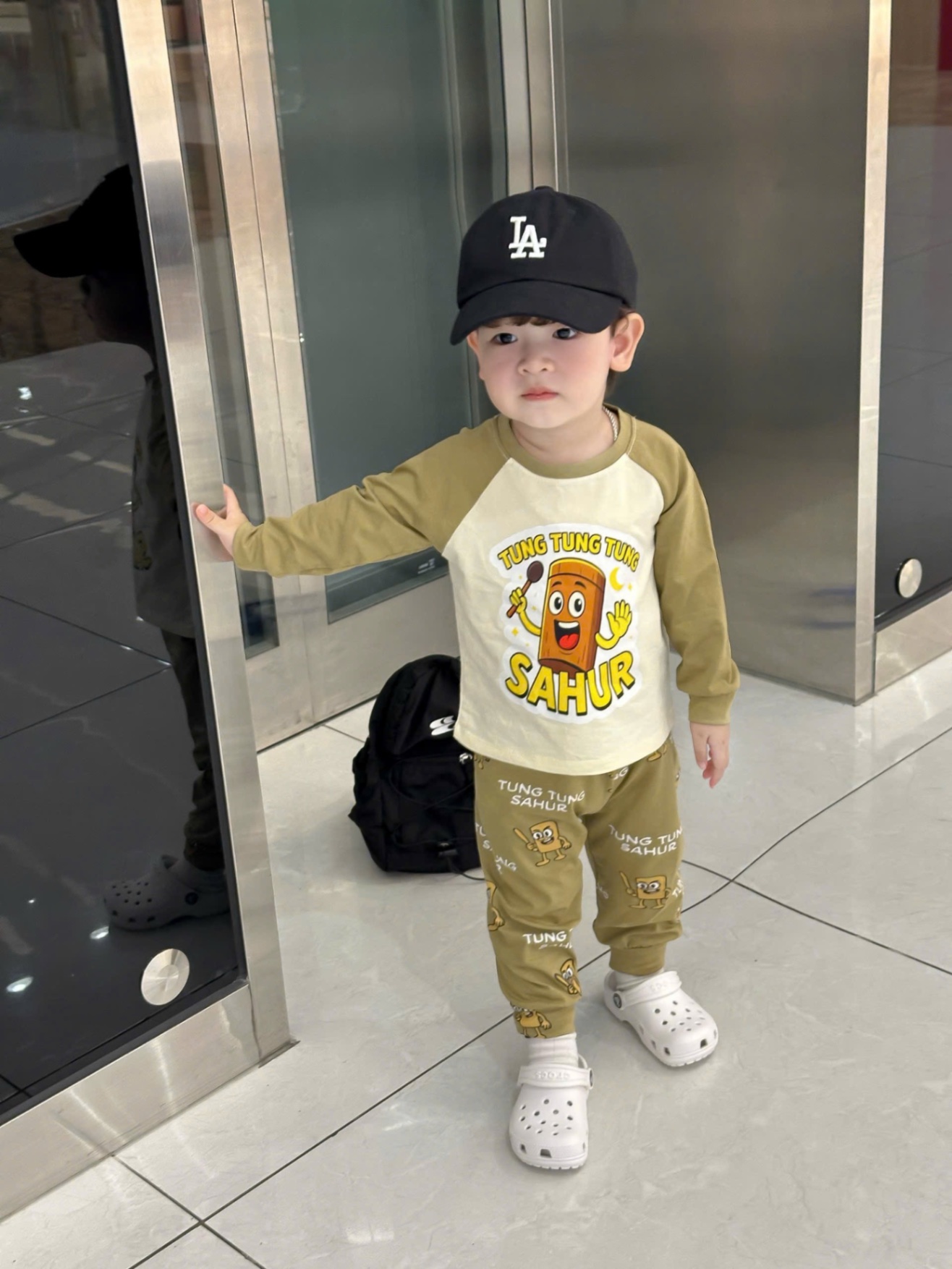 T944 - SET 2 BỘ BÉ TRAI DÀI TAY TUNGTUNG TRALA BE QUẦN RÊU