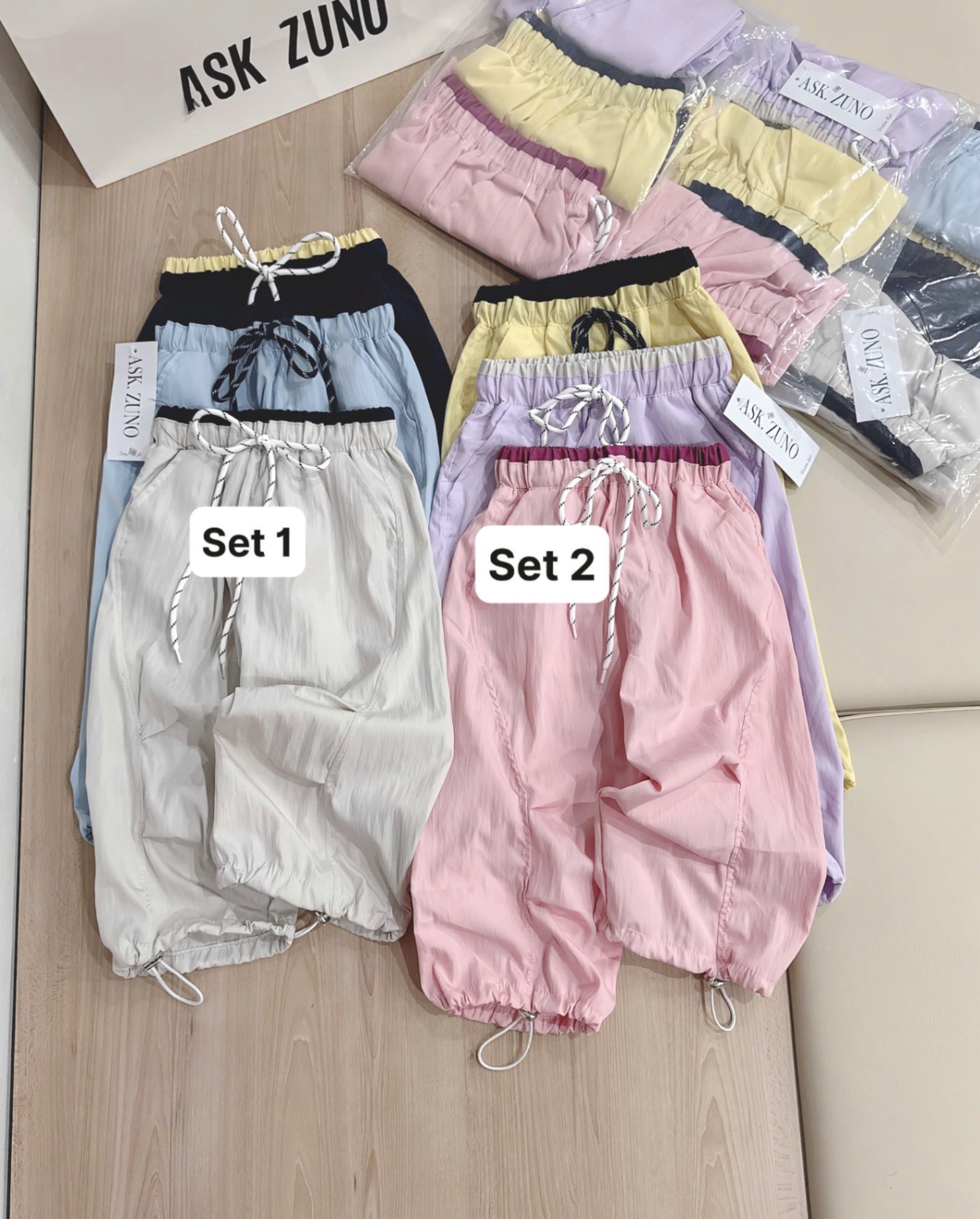 QB337 - SET 3 QUẦN GIÓ BOMBER BÉ TRAI GÁI