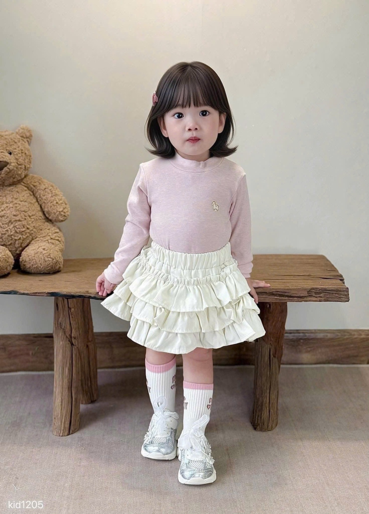 AB794 - SET 3 ÁO BÉ TĂM HÀN CỔ 3P THÊU NGỰA