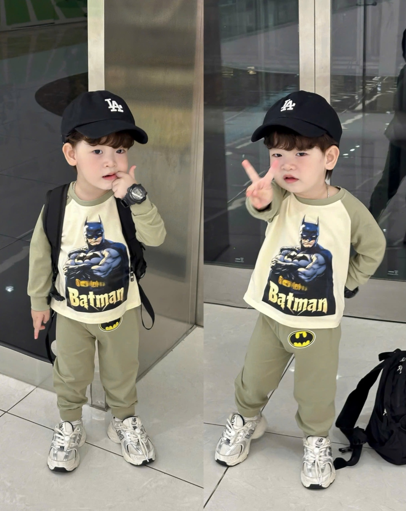 T949 - SET 2 BỘ BÉ TRAI DÀI TAY BATMAN BE TAY RÊU