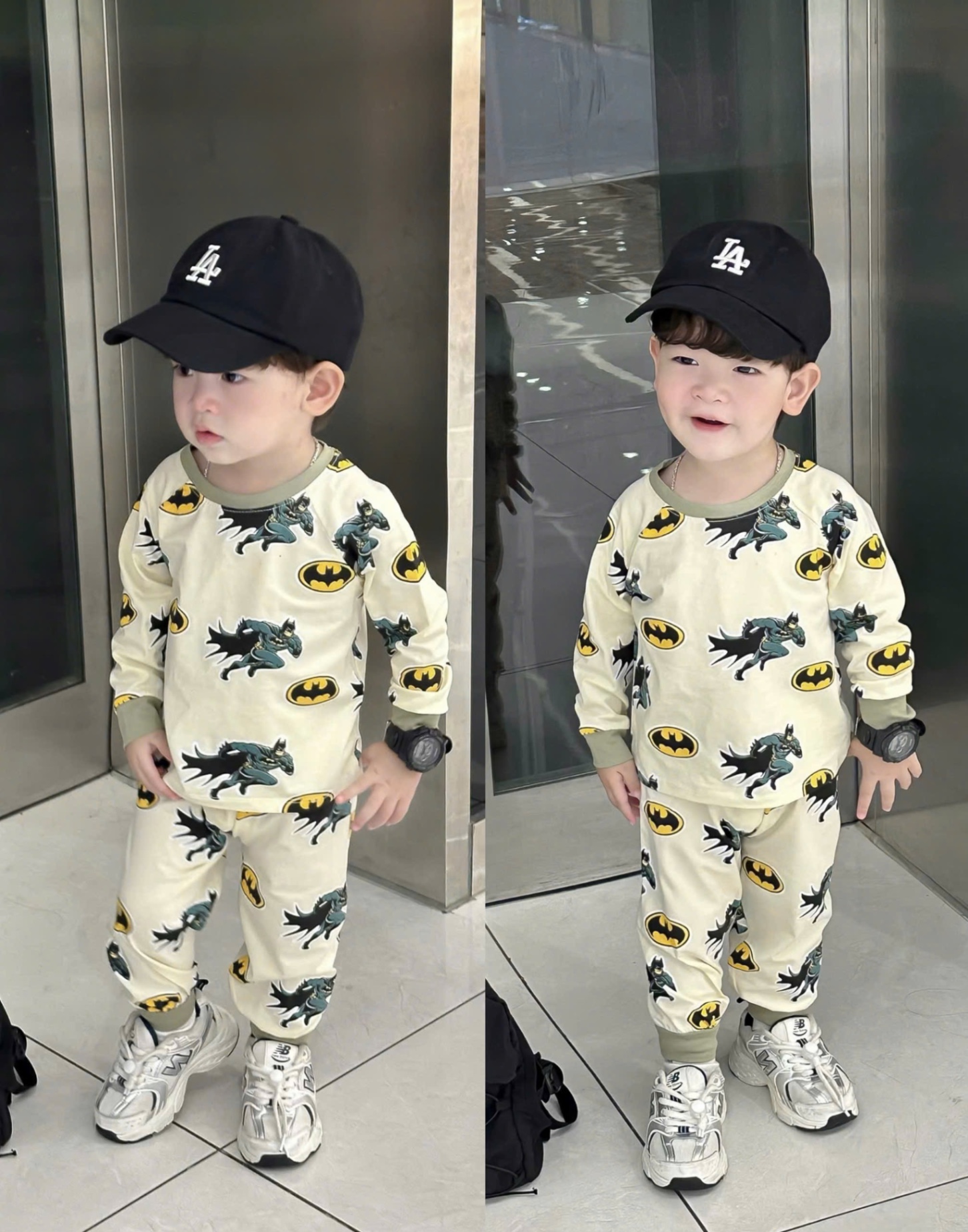 T949 - SET 2 BỘ BÉ TRAI DÀI TAY BATMAN BE TAY RÊU