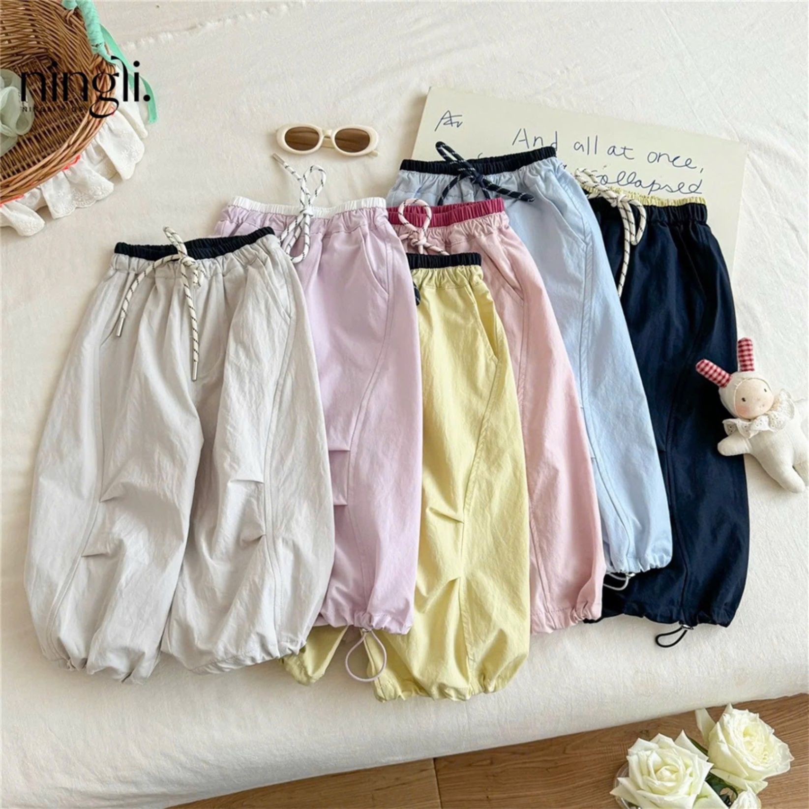QB337 - SET 3 QUẦN GIÓ BOMBER BÉ TRAI GÁI