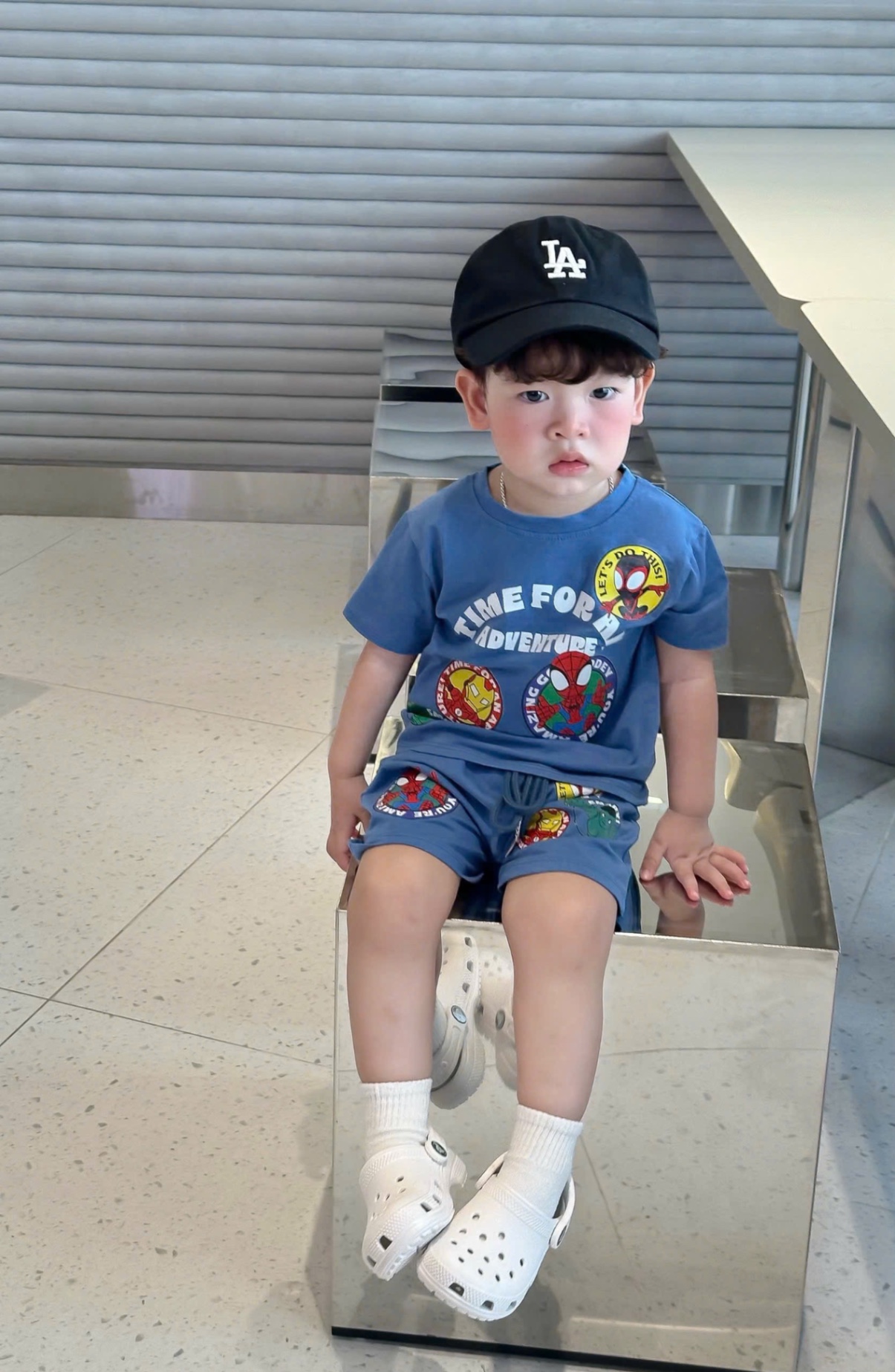 T955 - BỘ ĐÙI BÉ TRAI XANH DƯƠNG MARVEL TIME ADVENTURE