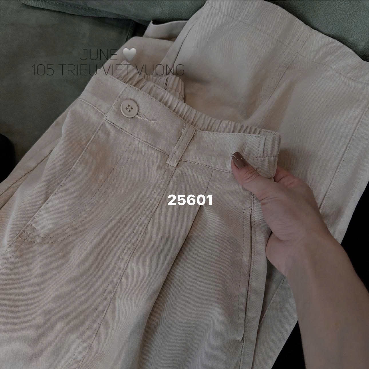 QNU633 - QUẦN KAKI GIÃN SUÔNG BE CHUN SAU M415