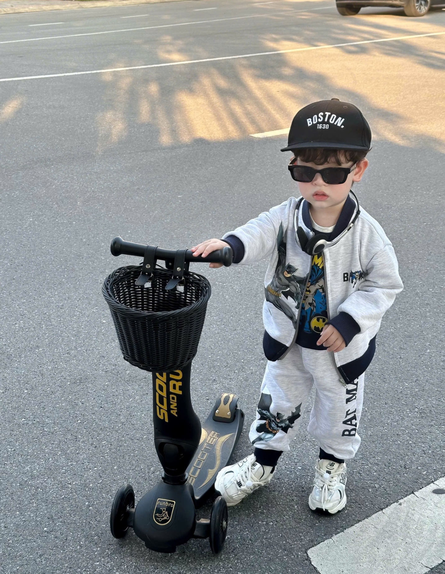T959 - SET BÉ TRAI 3CT ÁO THAN BATMAN PHỐI BỘ NỈ GHI