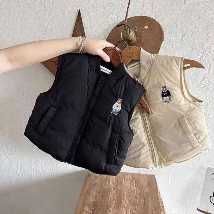 AB795 - ÁO GILE PHAO BÉ TRAI THÊU GẤU W