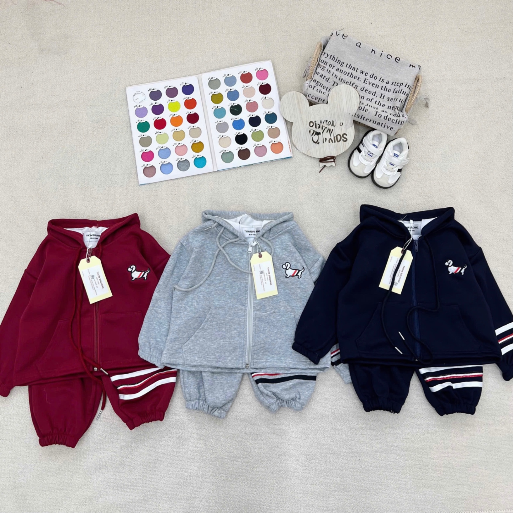 T989 - BỘ NỈ BÉ TRAI HAIDA CHÓ THOM MŨ LIỀN