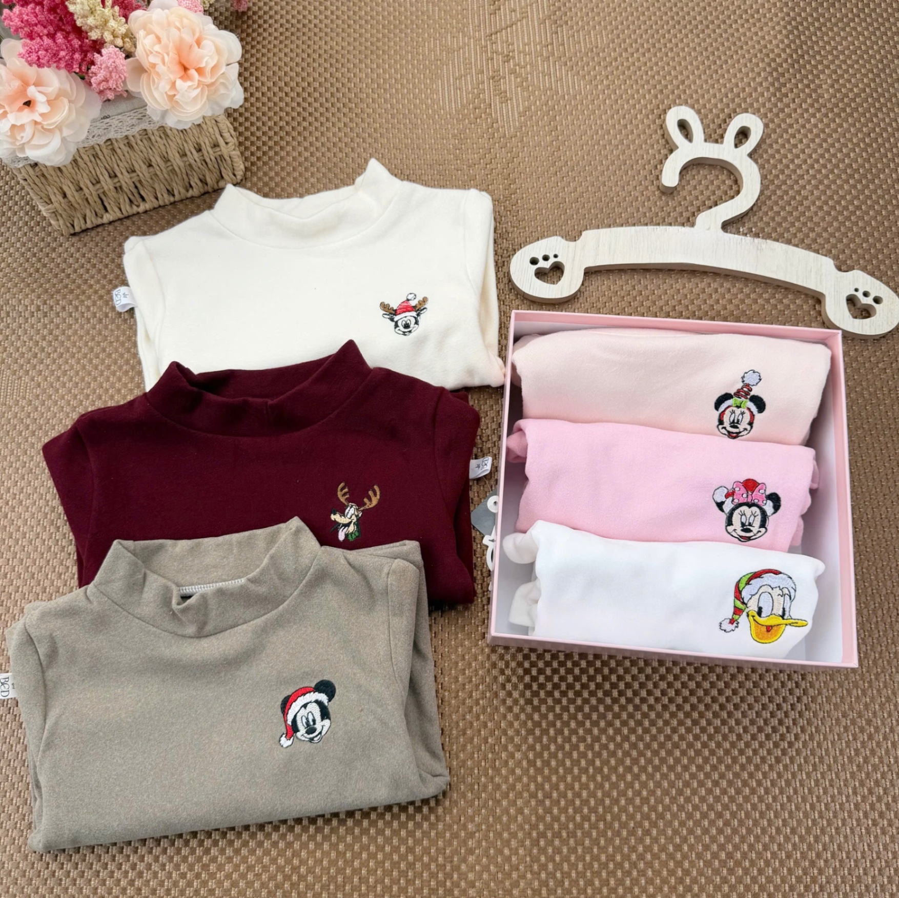 AB816 - SET 3 ÁO BÉ ZIP LÔNG 3P THÊU HOẠT HÌNH