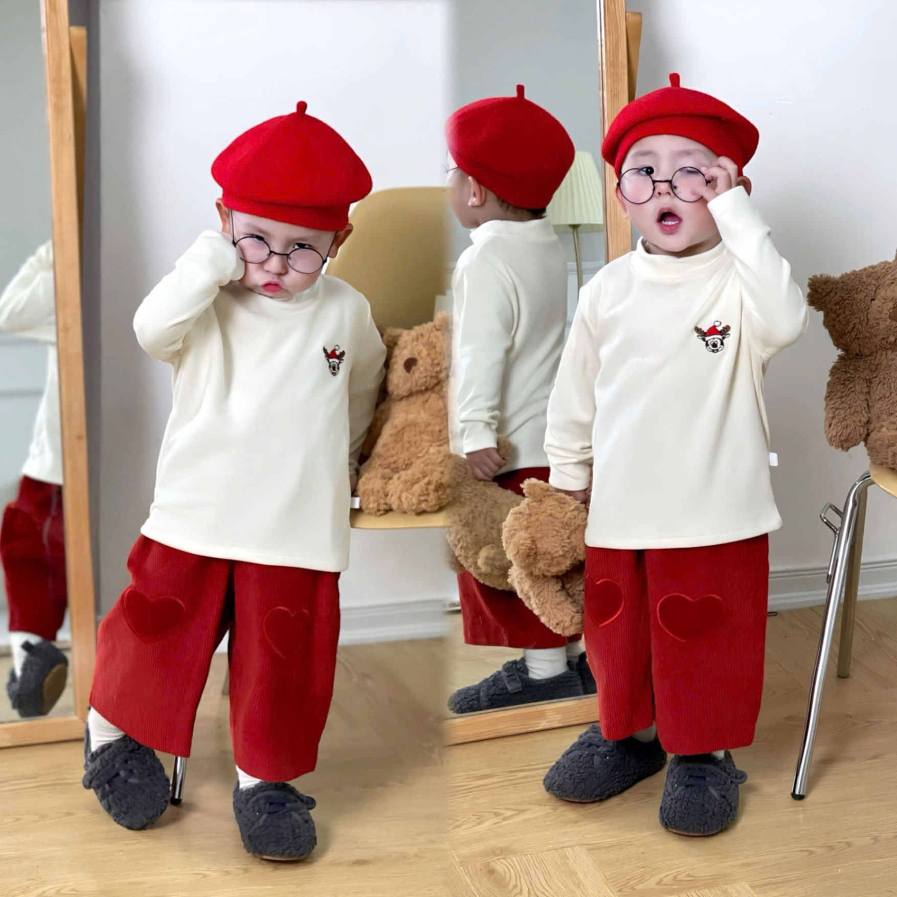 AB816 - SET 3 ÁO BÉ ZIP LÔNG 3P THÊU HOẠT HÌNH