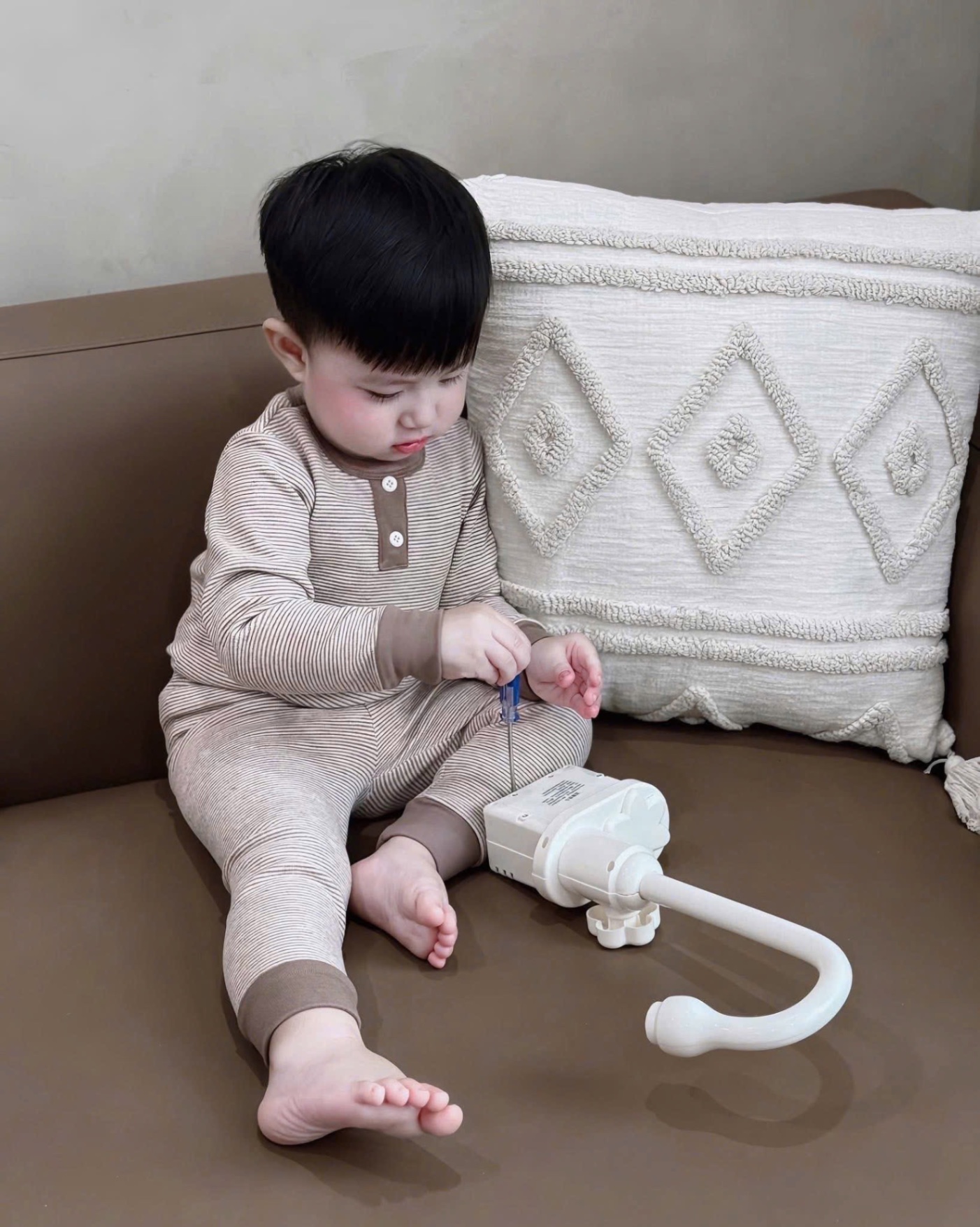 G780 - BỘ BÉ ZIP LÔNG KẺ NGANG CỔ CÚC VIỀN