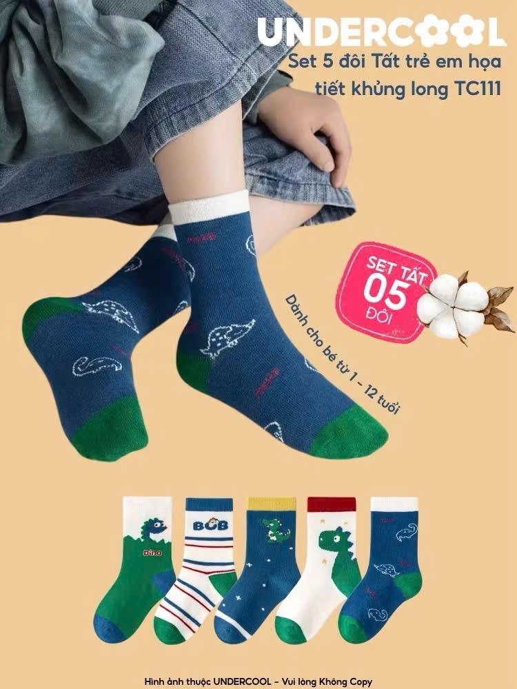 PK246 - SET 10 ĐÔI TẤT CHỐNG TRƯỢT KHỦNG LONG