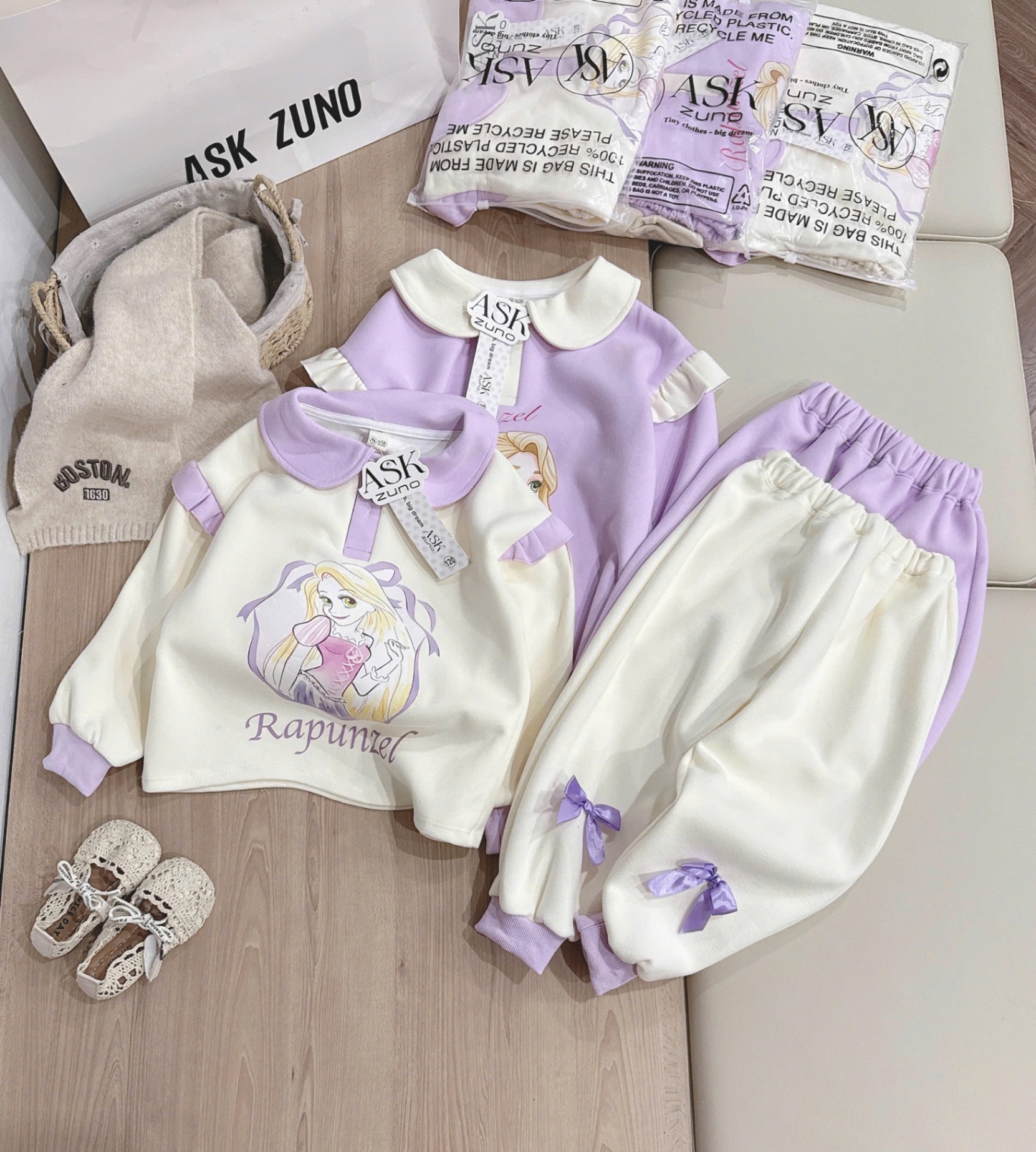 G786 - SET BÉ GÁI CÔNG CHÚA PHỐI BÈO SIZE NHỠ