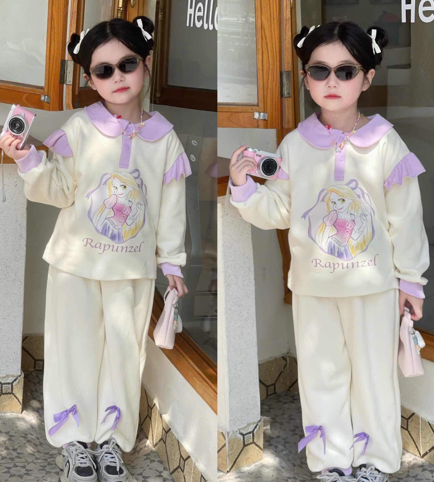 G786 - SET BÉ GÁI CÔNG CHÚA PHỐI BÈO SIZE NHỠ