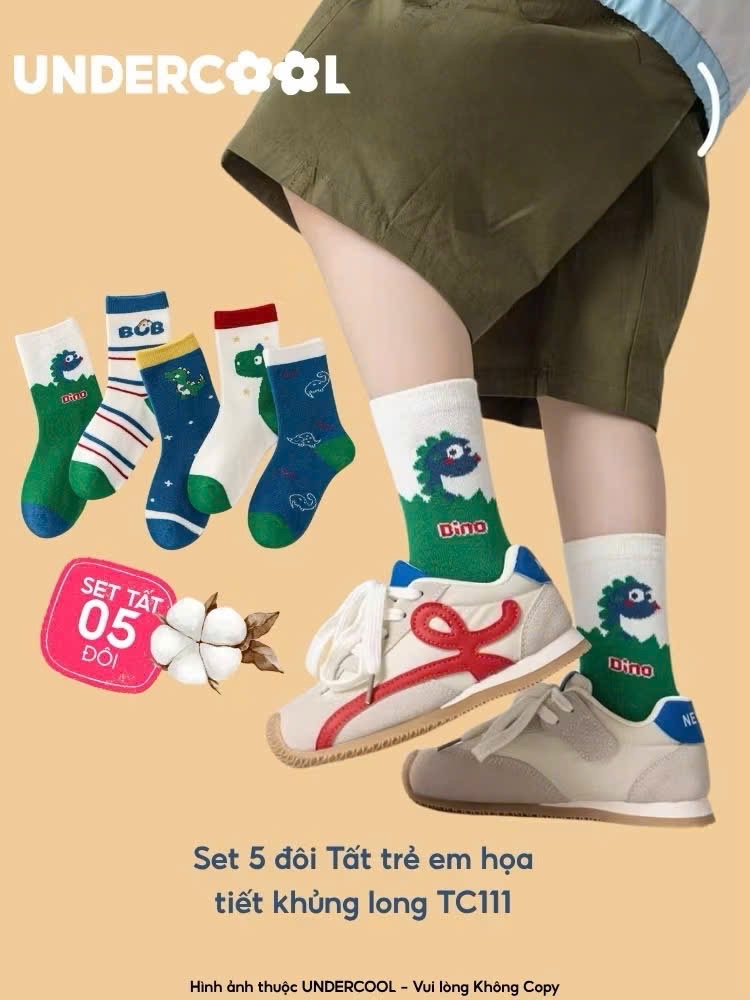 PK246 - SET 10 ĐÔI TẤT CHỐNG TRƯỢT KHỦNG LONG