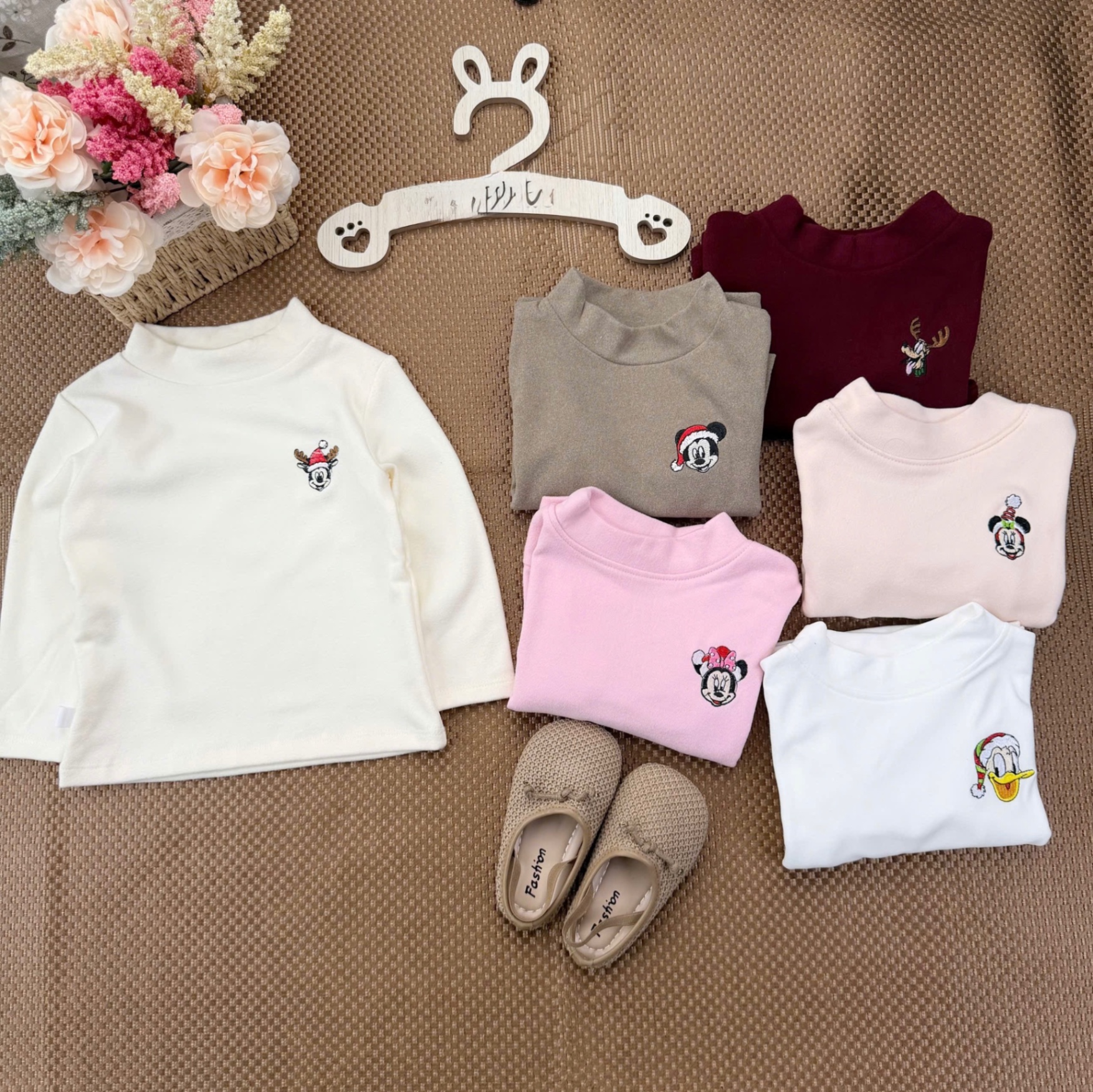 AB816 - SET 3 ÁO BÉ ZIP LÔNG 3P THÊU HOẠT HÌNH