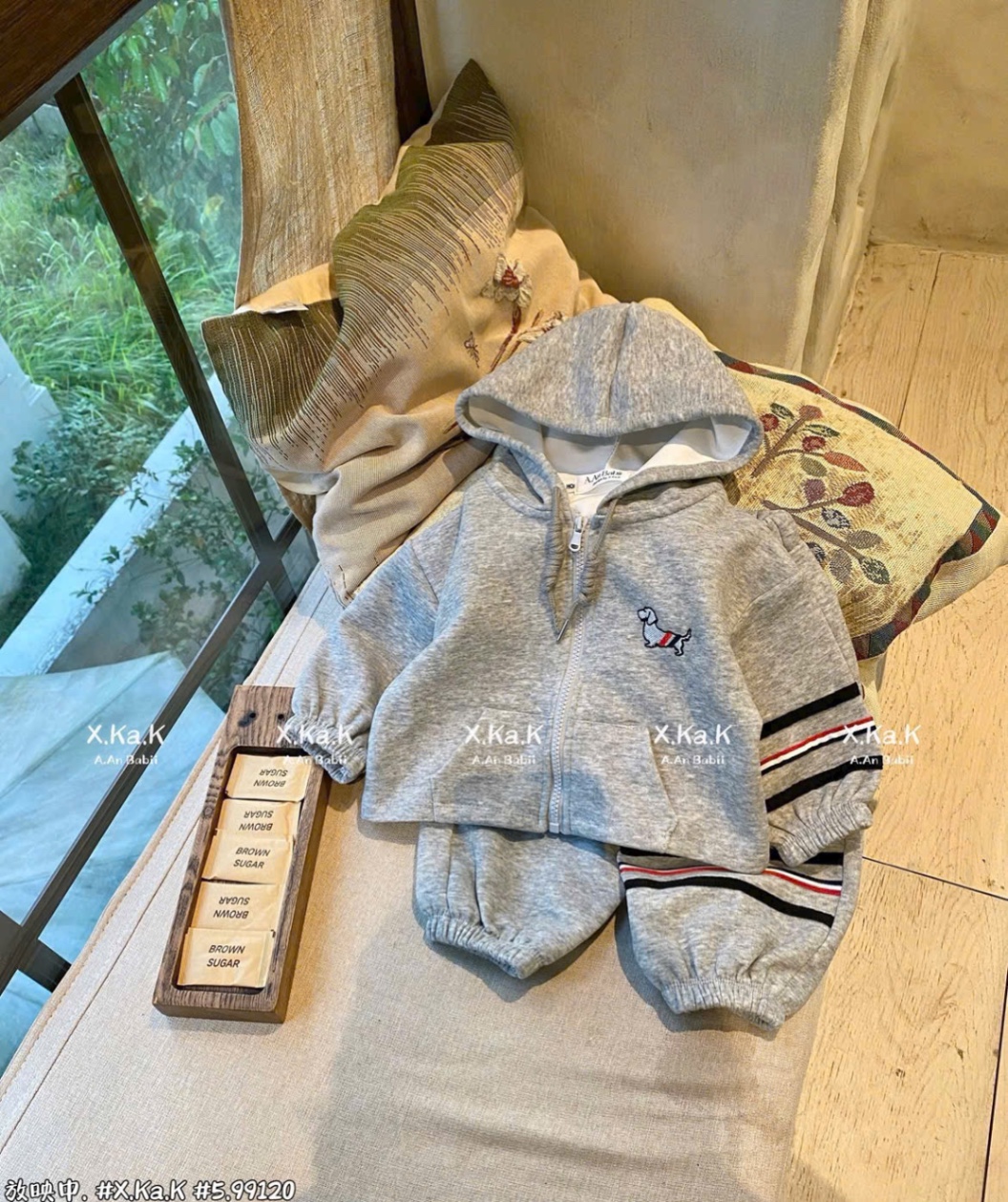 T989 - BỘ NỈ BÉ TRAI HAIDA CHÓ THOM MŨ LIỀN