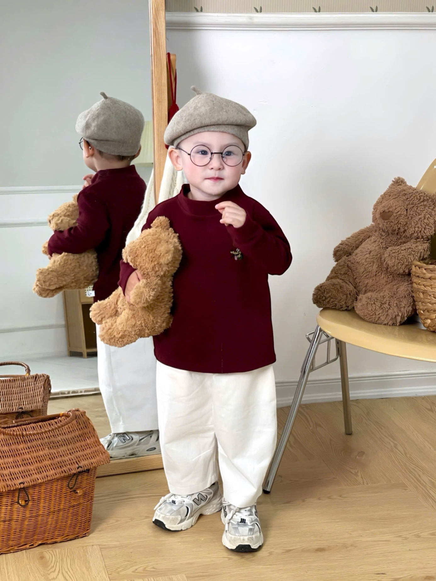 AB816 - SET 3 ÁO BÉ ZIP LÔNG 3P THÊU HOẠT HÌNH