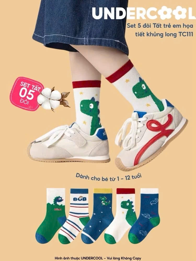 PK246 - SET 10 ĐÔI TẤT CHỐNG TRƯỢT KHỦNG LONG