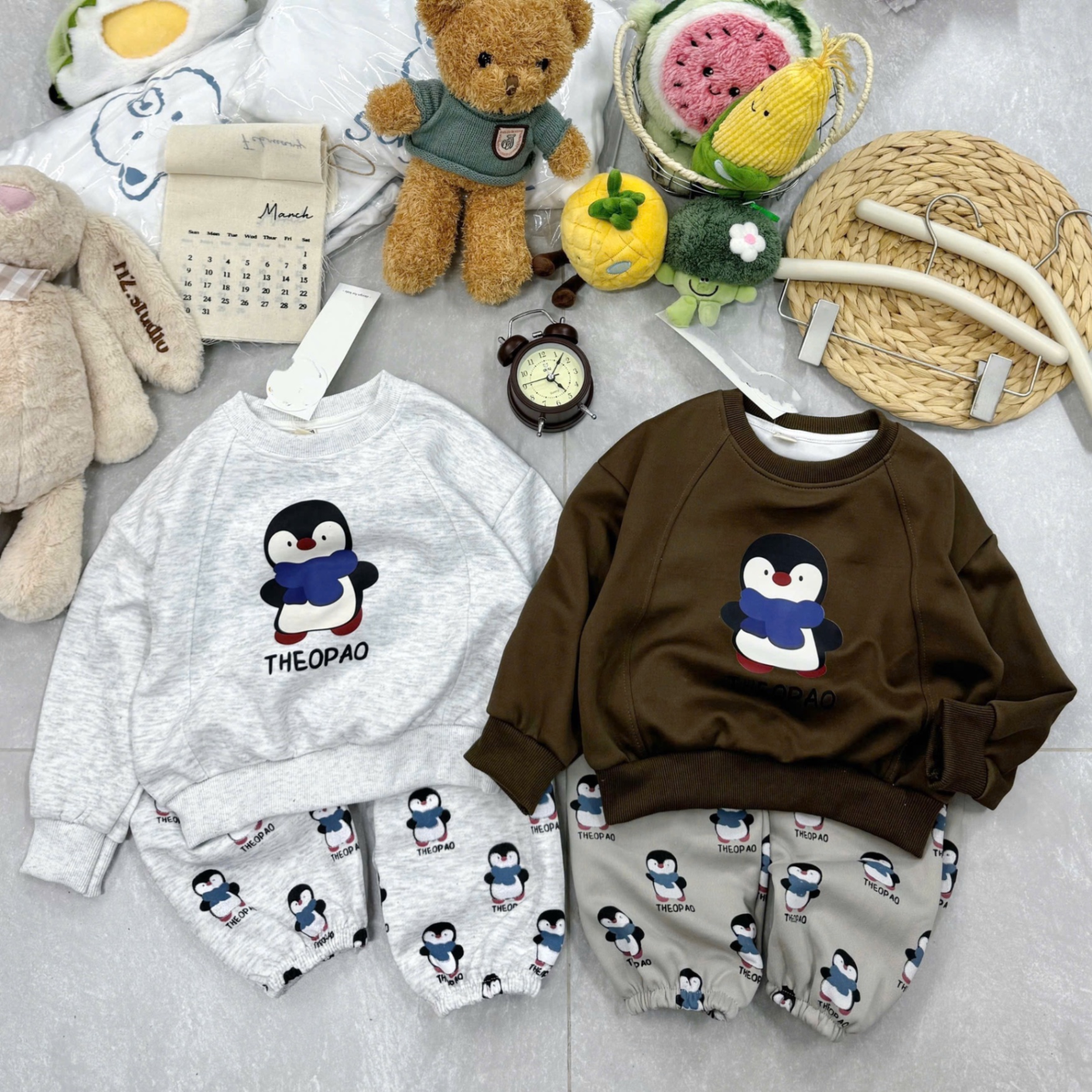 T002 - BỘ NỈ BÉ TRAI CHIM CÁNH CỤT
