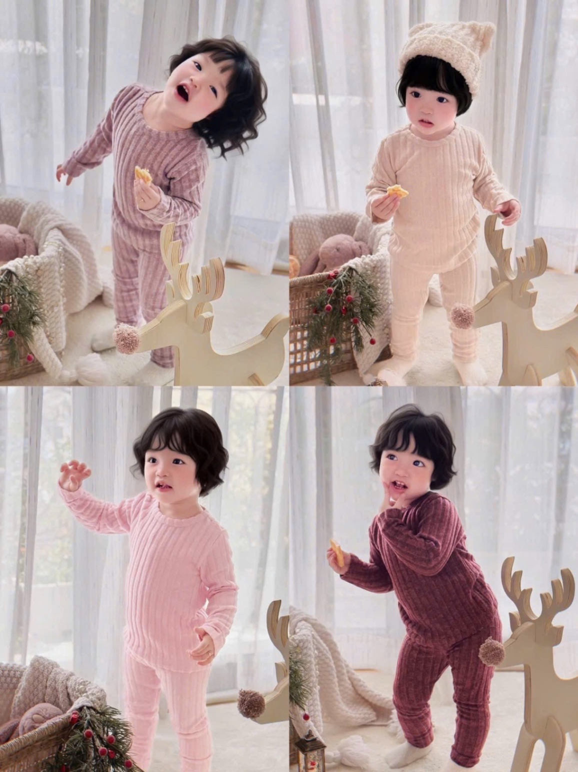 G802 - SET 2 BỘ BÉ GÁI TRƠN TĂM ĐŨA LÔNG