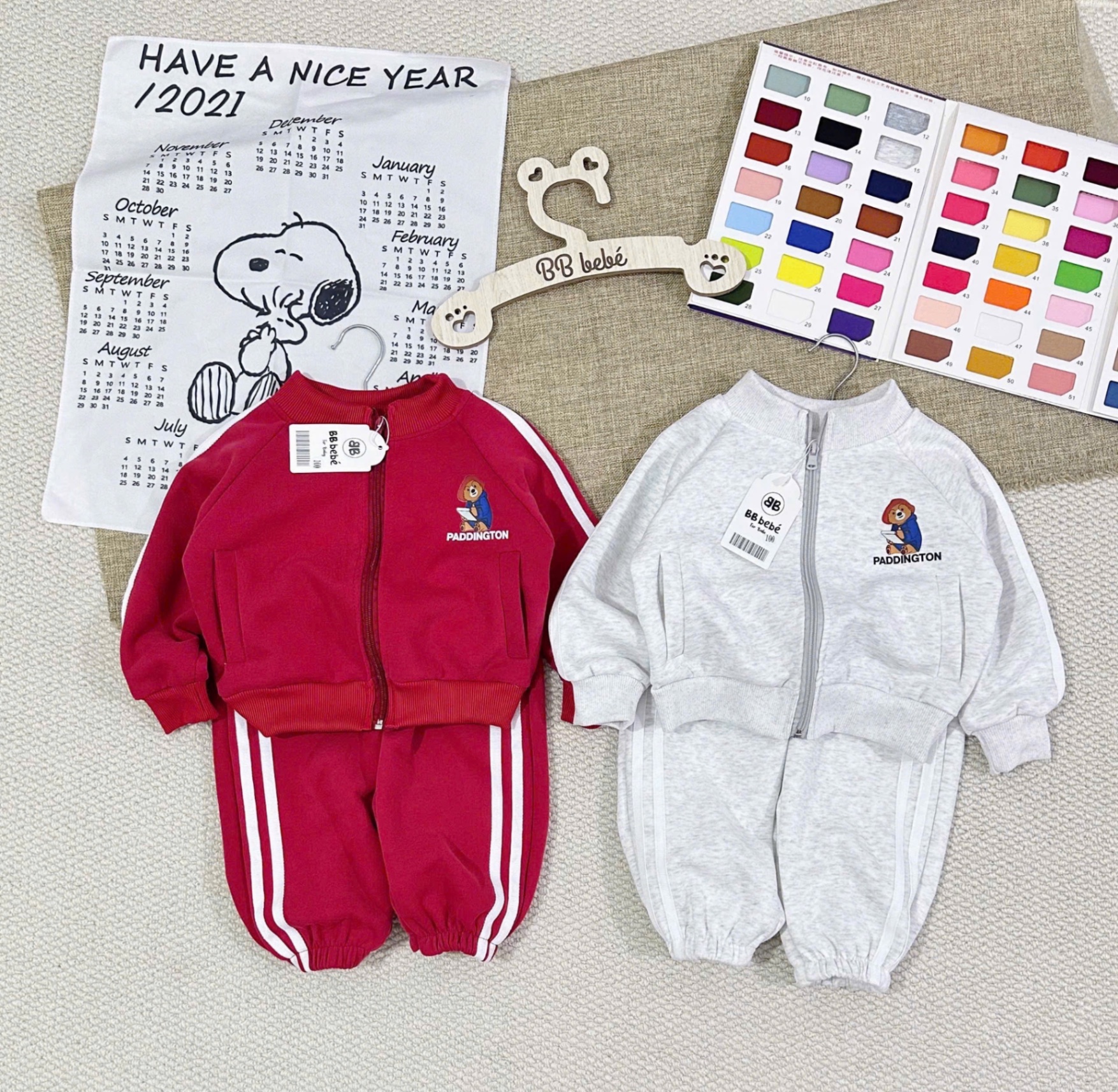 T999 - BỘ NỈ KHOÁ BÉ TRAI GẤU PADDINGTON