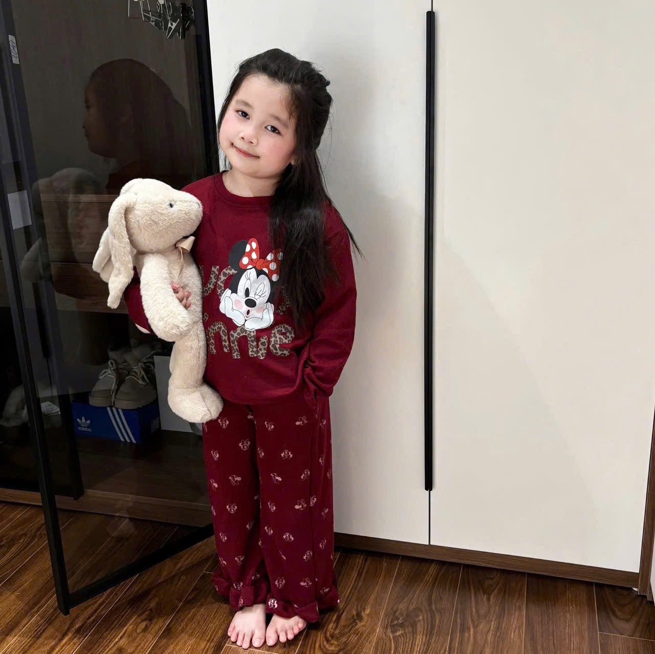 G801 - BỘ BÉ GÁI LEN THỎ BÈO GẤU MICKEY Minnie