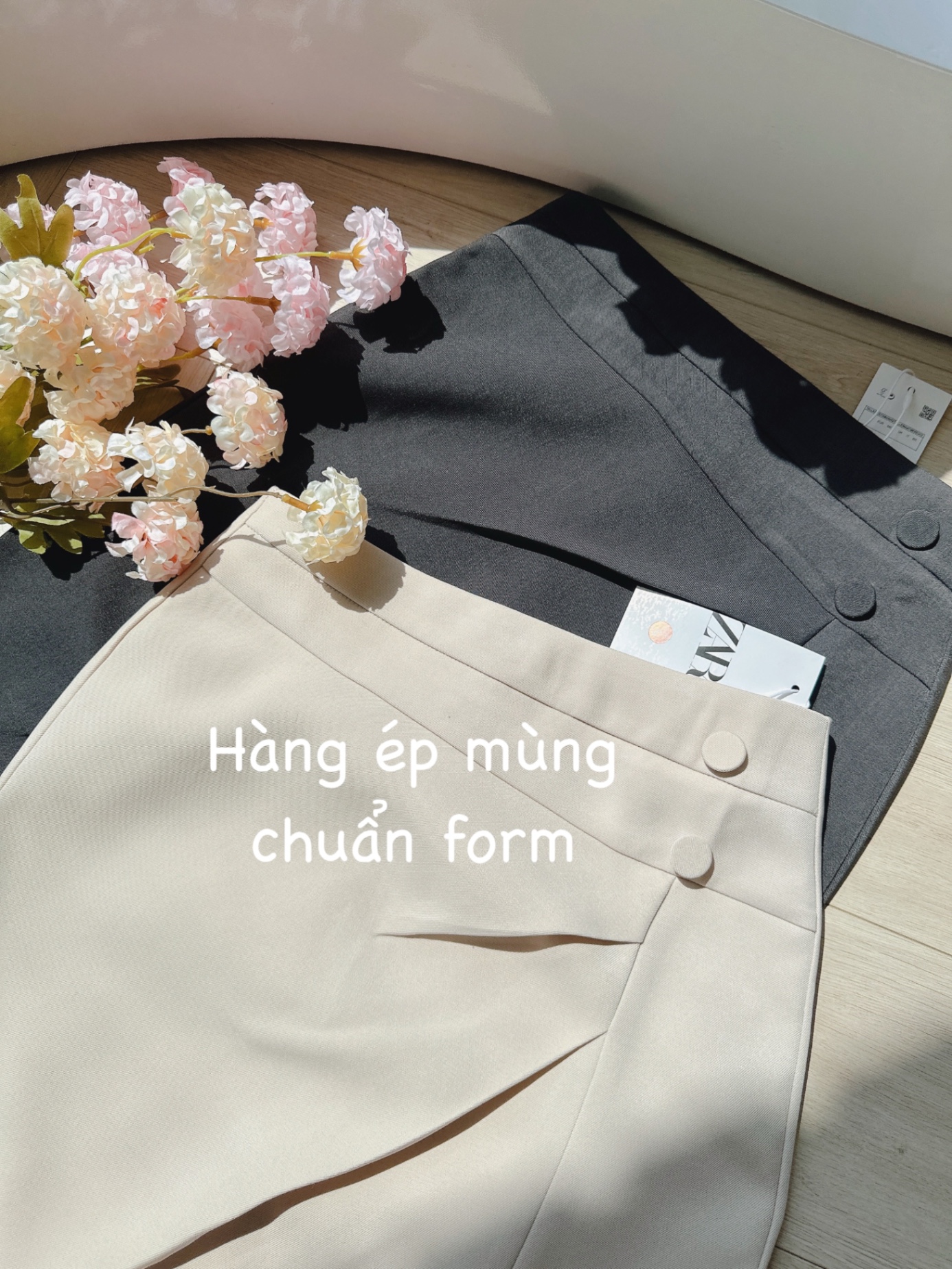 CV163 - CHÂN VÁY THIẾT KẾ XẾP EO XẺ TRƯỚC