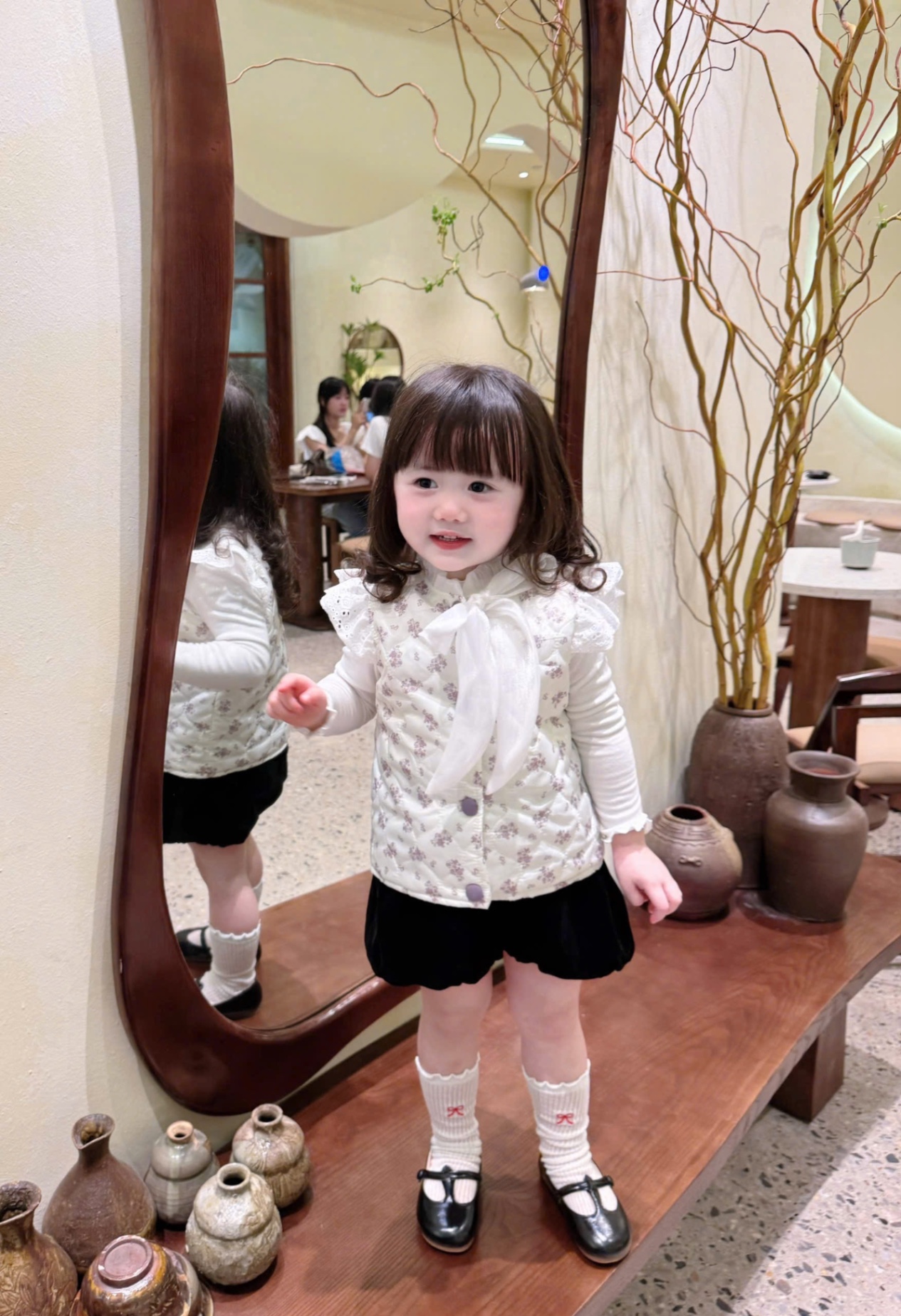AB824 - ÁO GILE PHAO HOA TÍM VIỀN REN NƠ BÉ GÁI