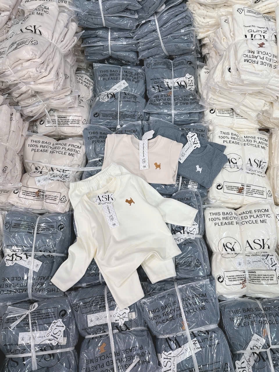 T009 - SET 3 BỘ BÉ TRAI ZIP LÔNG THÊU CHÓ TAG ASK