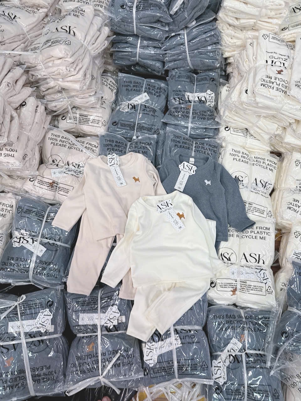 T009 - SET 3 BỘ BÉ TRAI ZIP LÔNG THÊU CHÓ TAG ASK