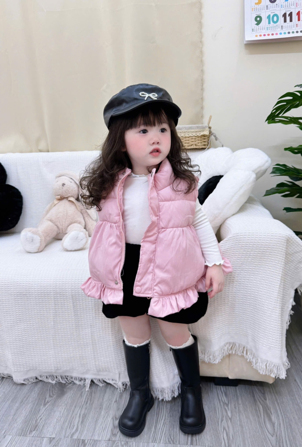AB827 - ÁO PHAO GILE BÉ GÁI BÈO GẤU