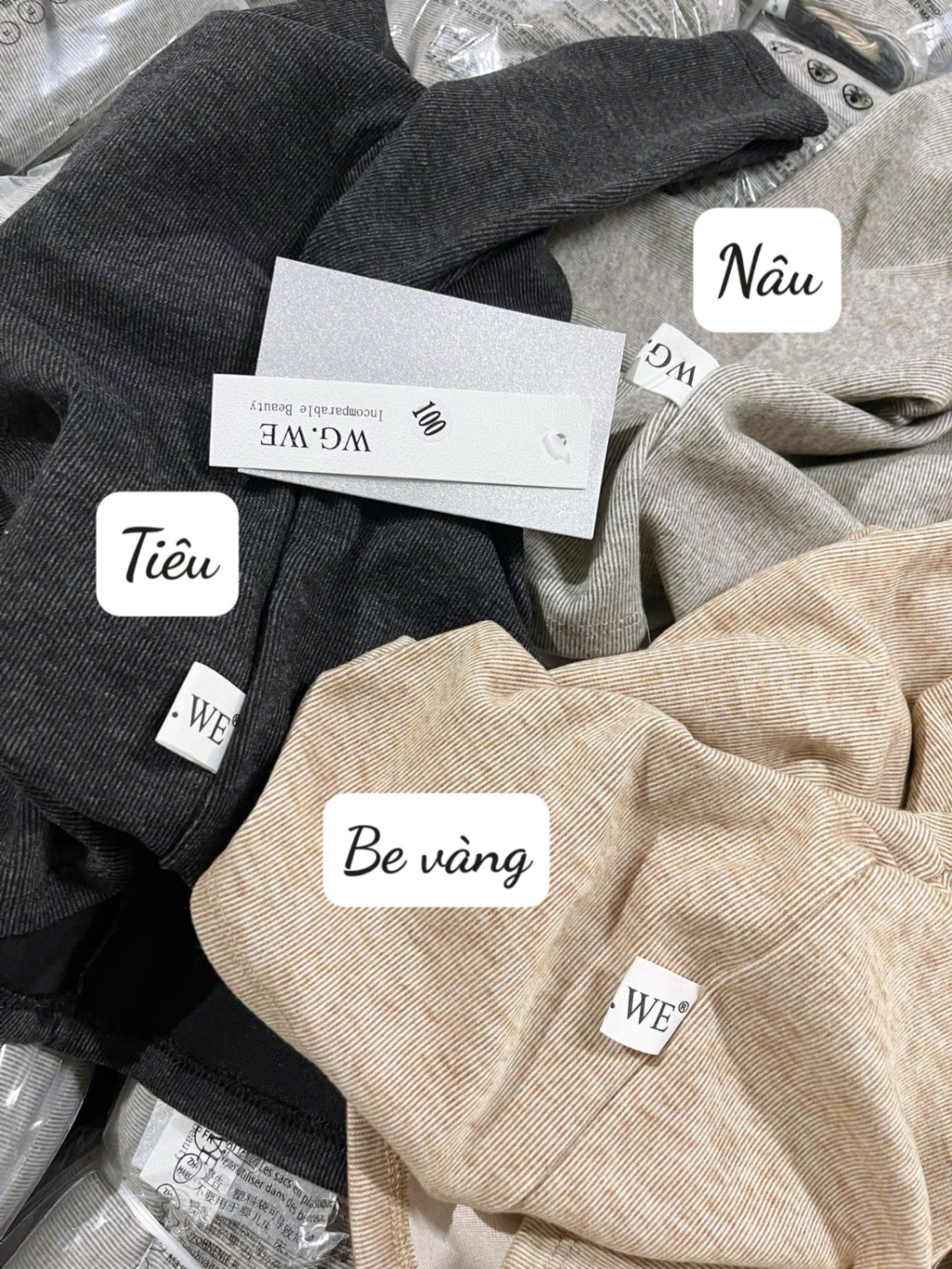 AB829 - SET 3 ÁO BÉ ZIP TĂM CAO CỔ đen xám be