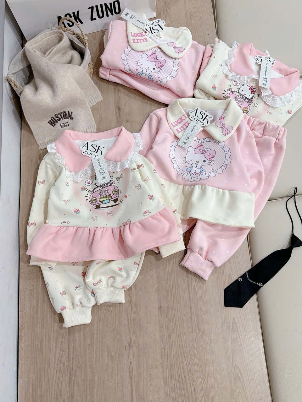 G819 - SET BÉ GÁI HAIDA CỔ SEN BABYDOLL KITTY