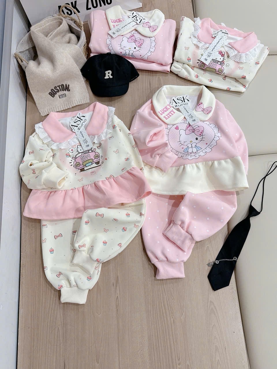 G819 - SET BÉ GÁI HAIDA CỔ SEN BABYDOLL KITTY