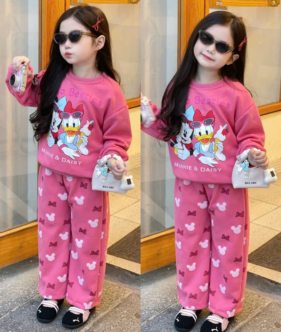 G820 - BỘ NỈ BÉ GÁI HAIDA SIZE NHỠ MICKEY DONALD